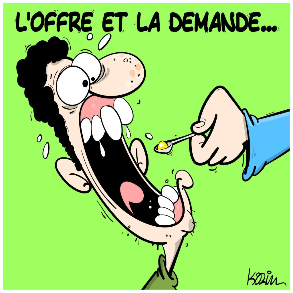 dessin presse humour offre image drôle demande