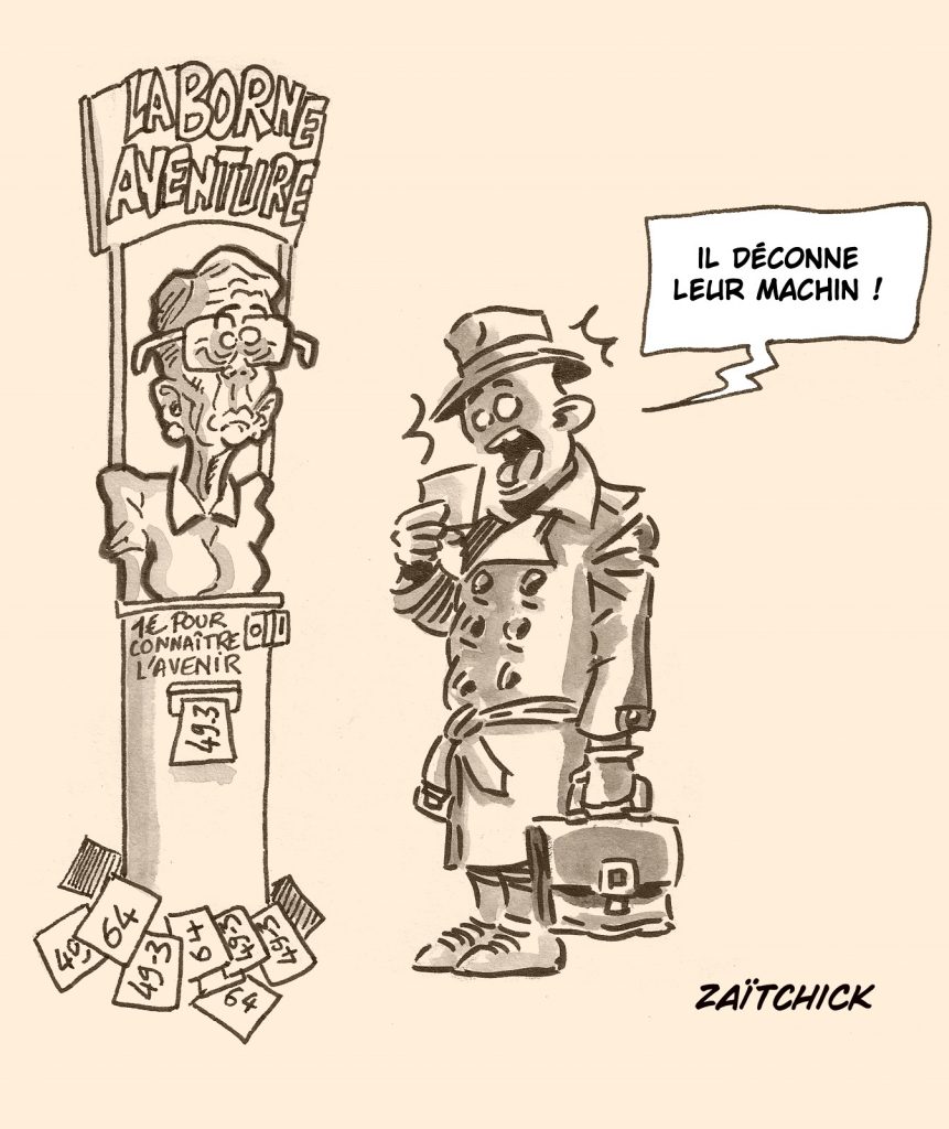 dessin presse humour Élisabeth Borne image drôle article 49.3 réforme retraites