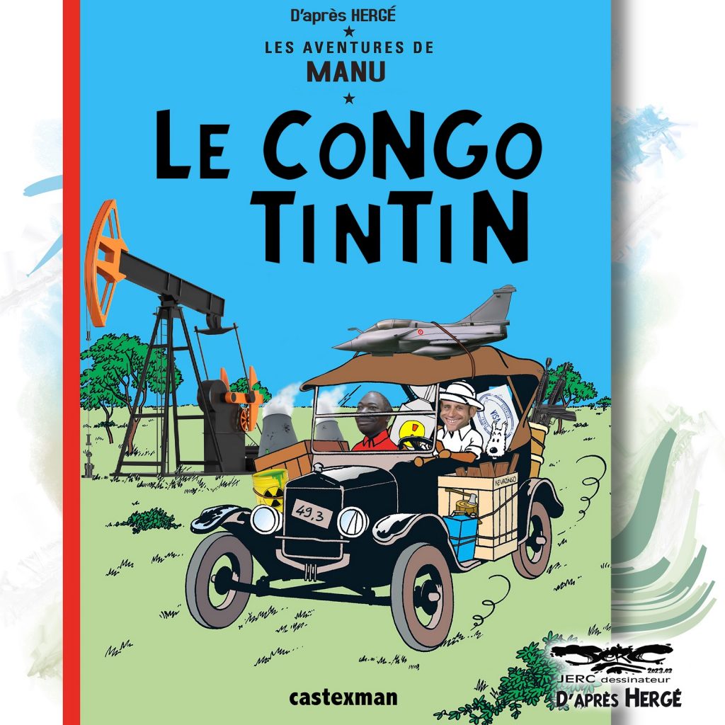 dessin presse humour Emmanuel Macron image drôle Congo
