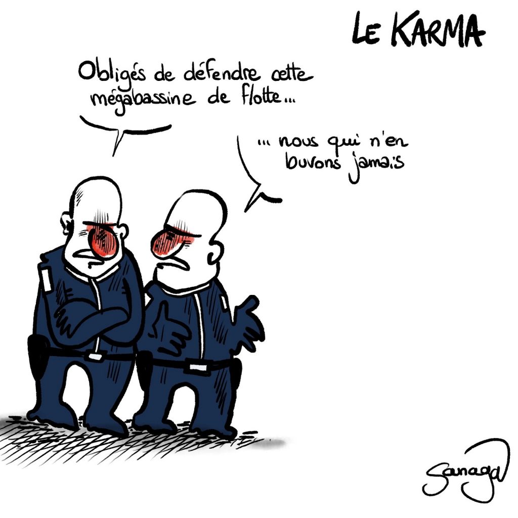 dessin presse humour violences policières image drôle manifestation Sainte-Soline