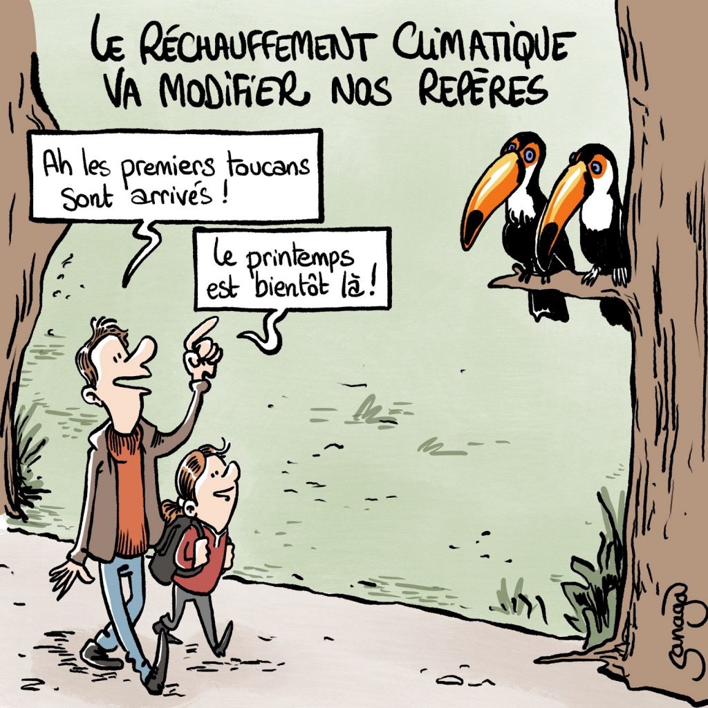 dessin presse humour réchauffement climatique image drôle repères saisonniers