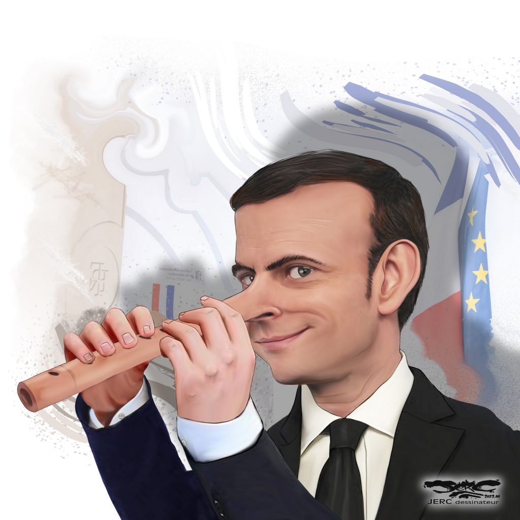 dessin presse humour prise parole Emmanuel Macron image drôle réforme des retraites