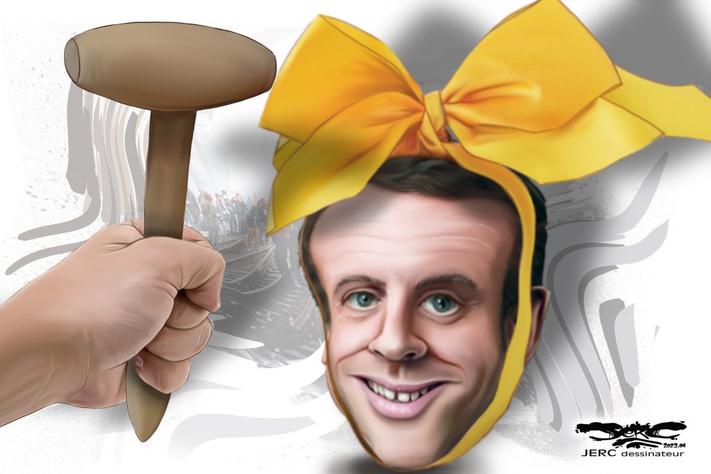 dessin presse humour Emmanuel Macron image drôle cloches Pâques