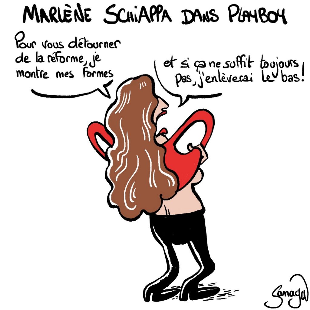 dessin presse humour Marlène Schiappa image drôle Playboy