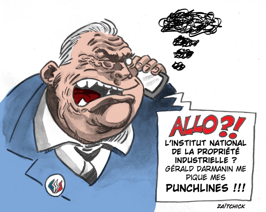 dessin presse humour punchlines Gerald Darmanin image drôle Jean-Marie Le Pen