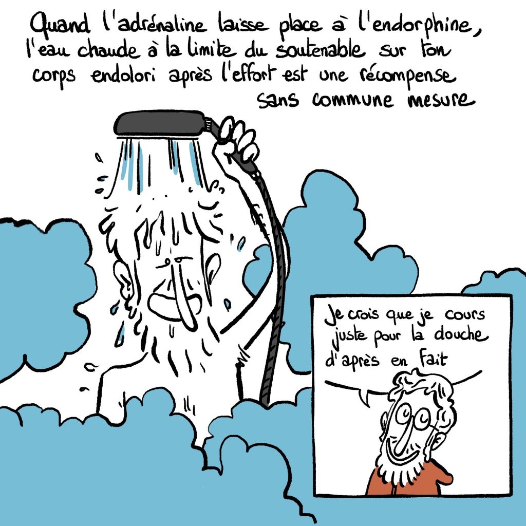 dessin humour quarantenaire image drôle sport douche piscine municipale