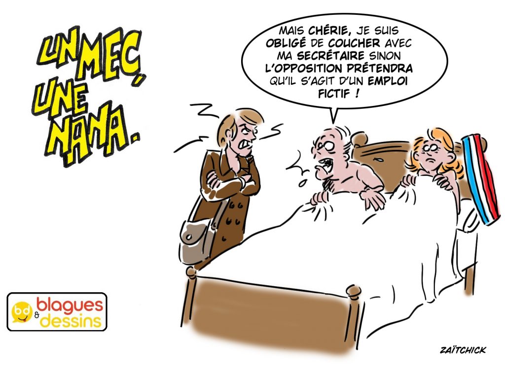 blague dessin humour mec nana homme femme gars infidélité emploi fictif