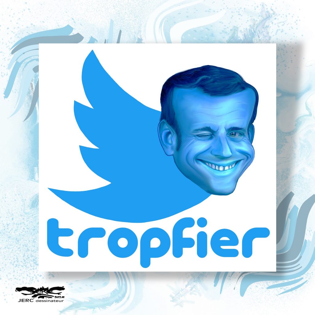 dessin presse humour Emmanuel Macron image drôle fierté Twitter