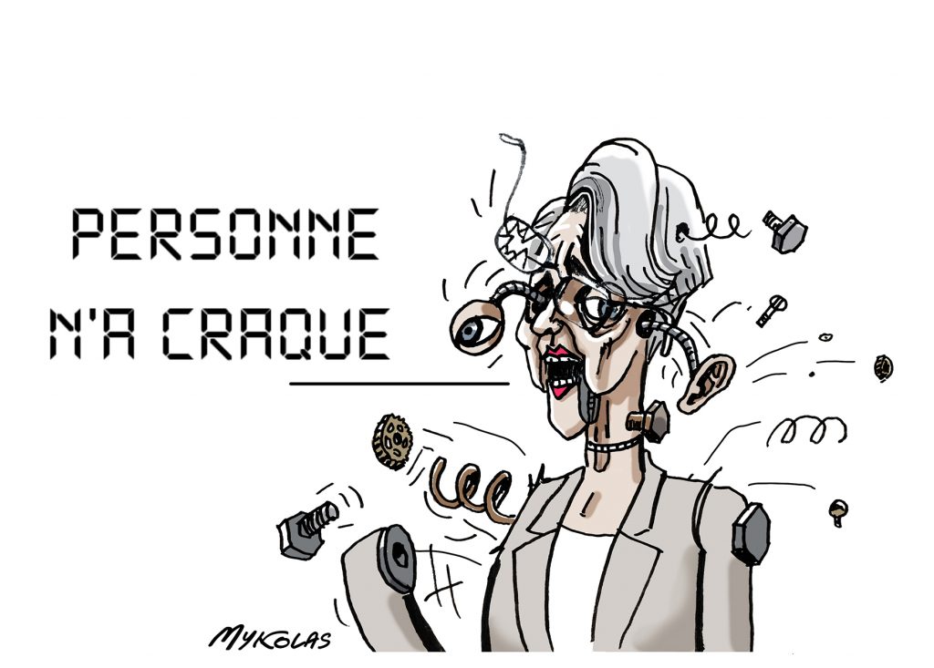 dessin presse humour Élisabeth Borne image drôle réforme retraites