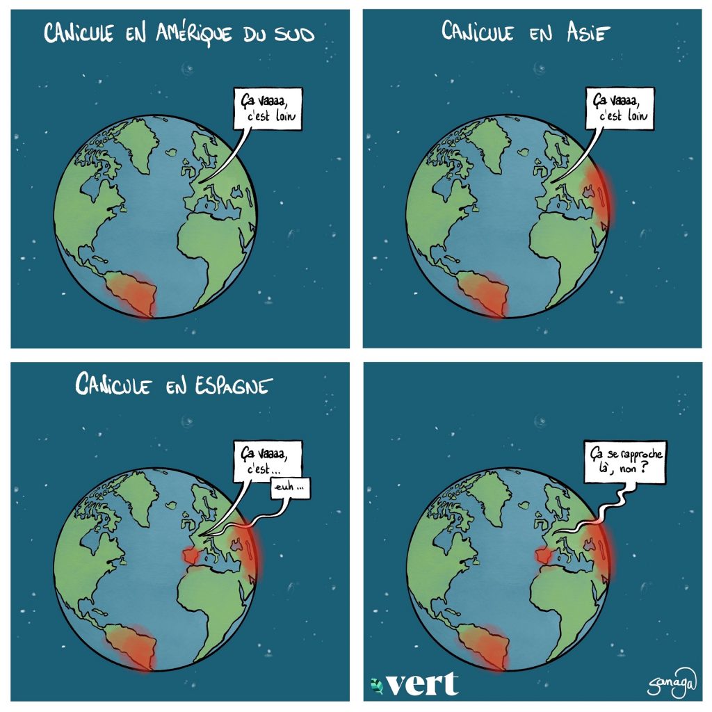 dessin presse humour crise climatique image drôle canicule