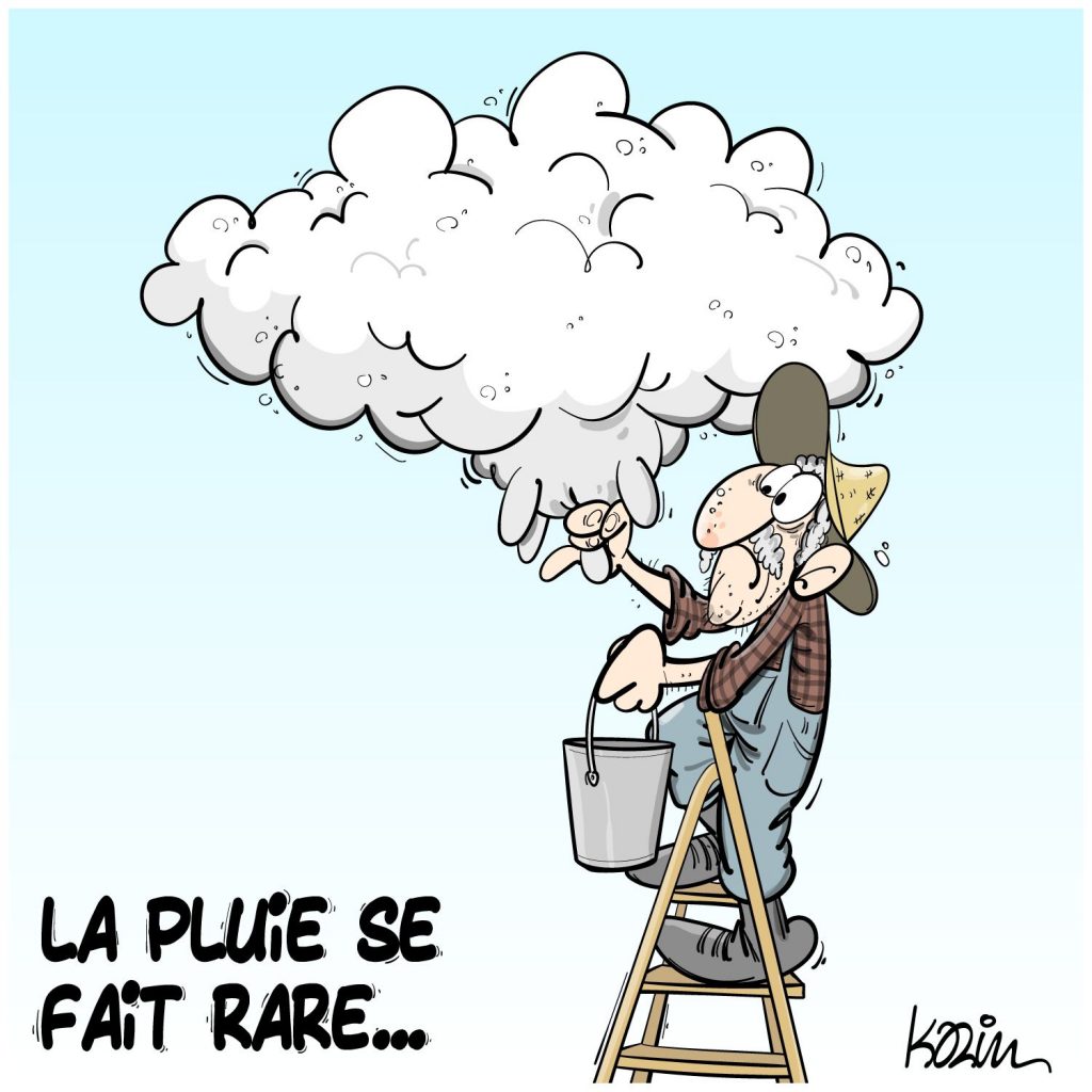 dessin presse humour sécheresse image drôle manque pluie