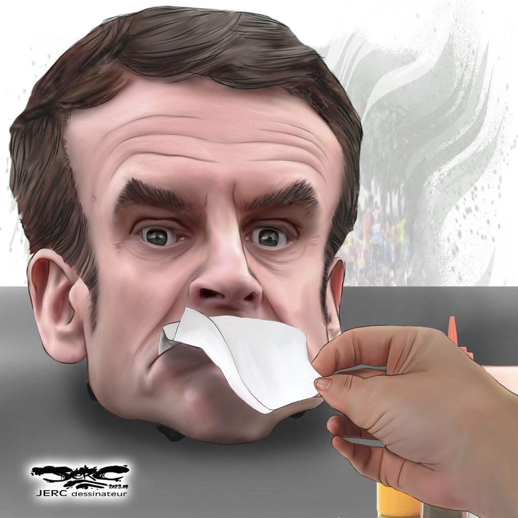 dessin presse humour Emmanuel Macron image drôle mépris