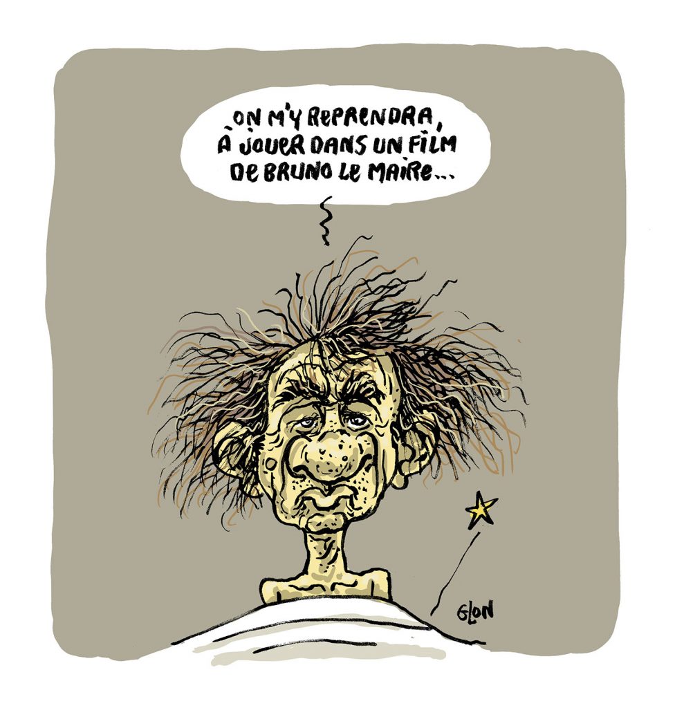 dessin presse humour passage érotique image drôle livre Bruno Le Maire Michel Houellebecq