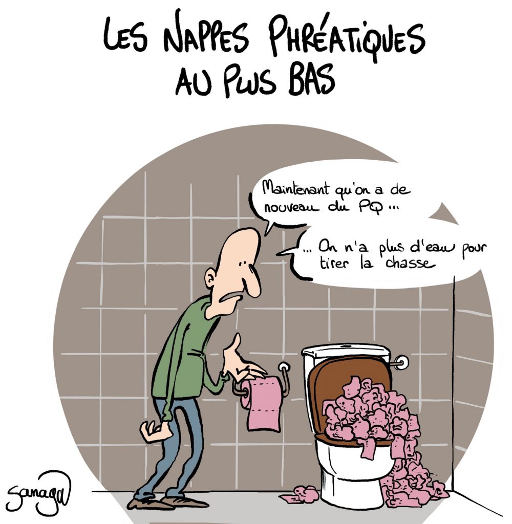 dessin presse humour sécheresse image drôle nappes phréatiques