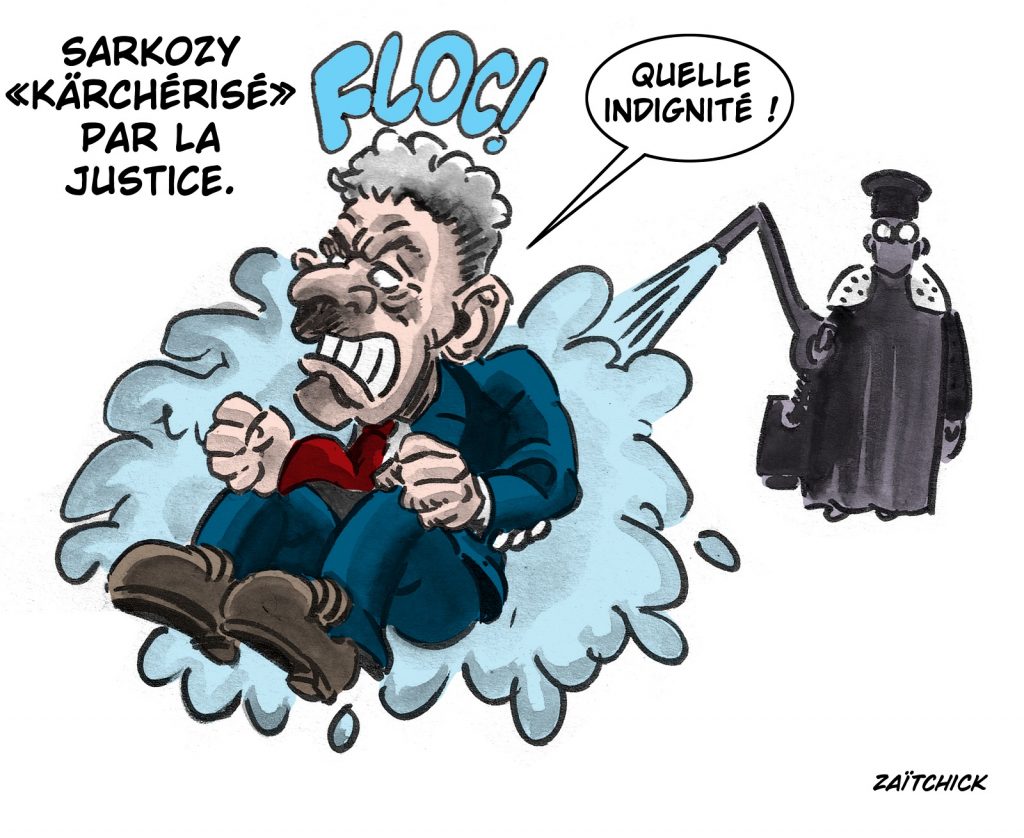 dessin presse humour condamnation appel image drôle Nicolas Sarkozy