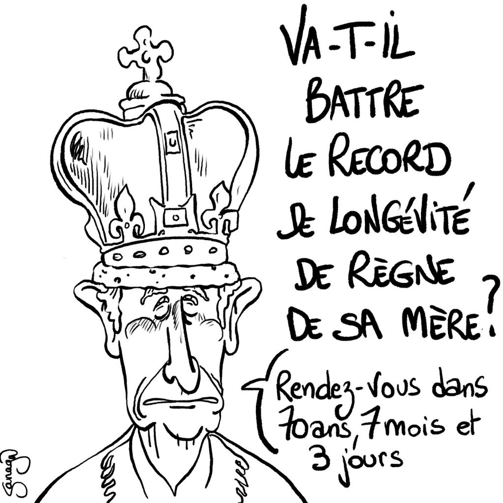 dessin presse humour Angleterre couronnement image drôle Charles III