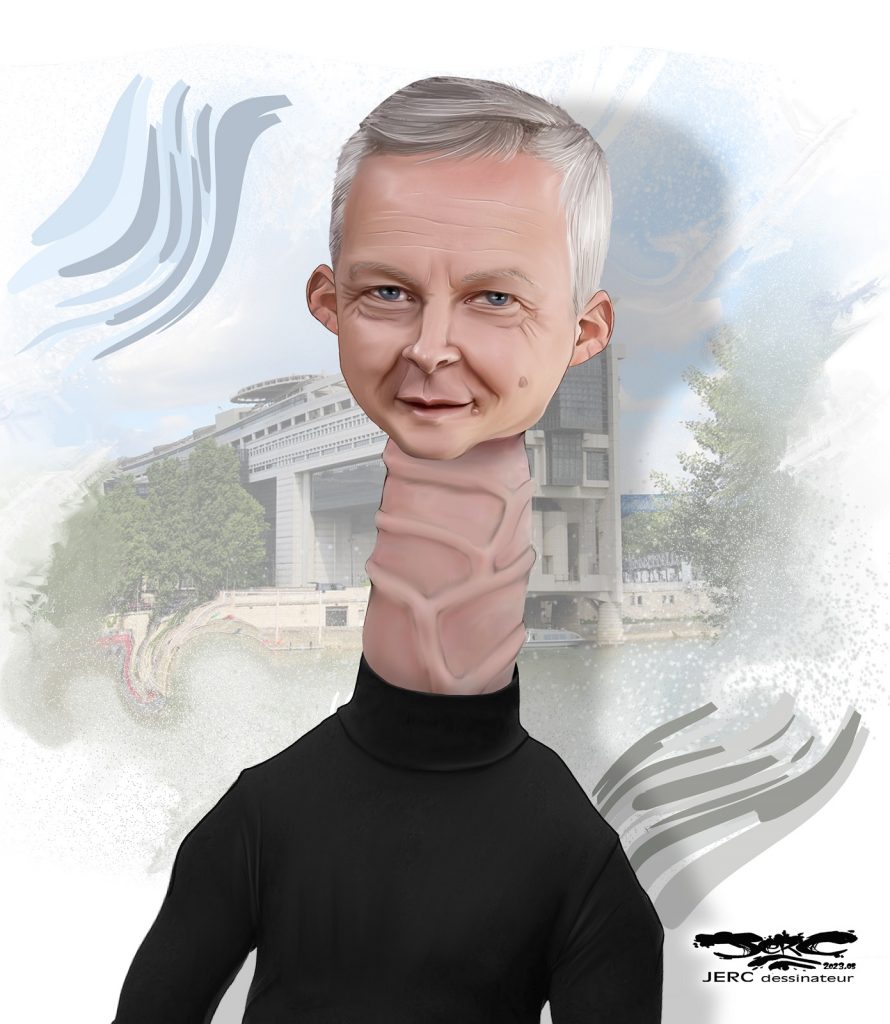 dessin presse humour Bruno Le Maire image drôle Macronie réforme des retraites