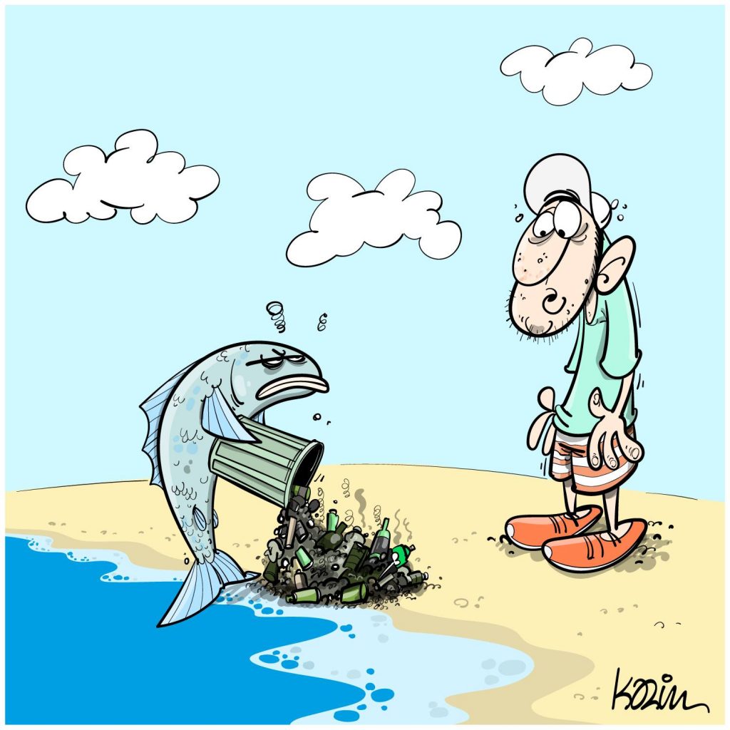 dessin presse humour pollution image drôle marine