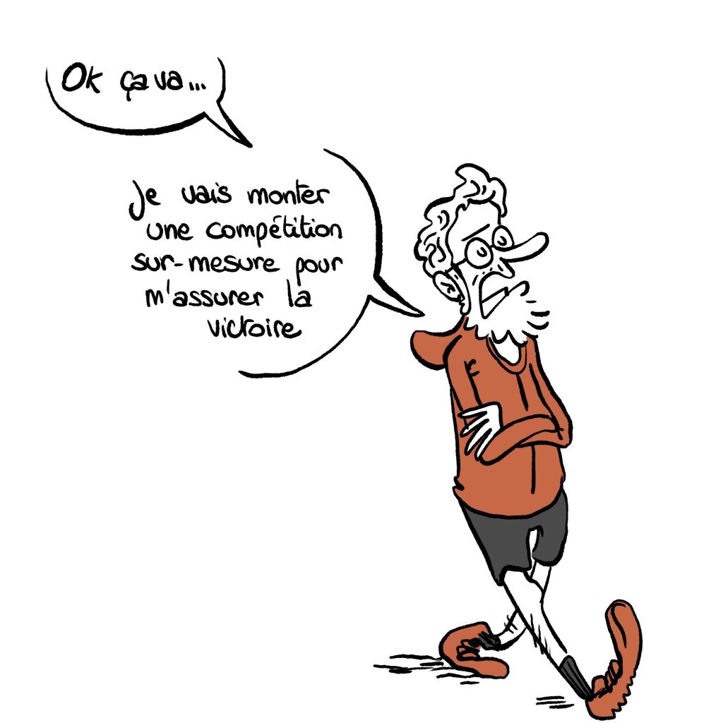 dessin humour quarantenaire image drôle sport record genoux