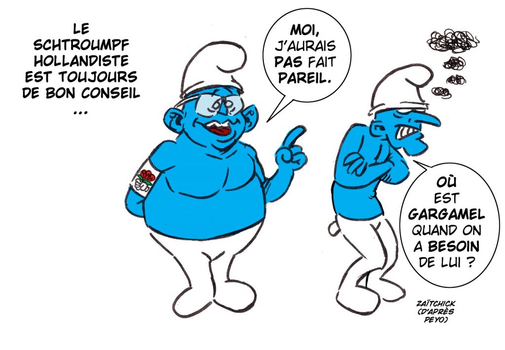 dessin presse humour réforme retraite Emmanuel Macron image drôle François Hollande conseils