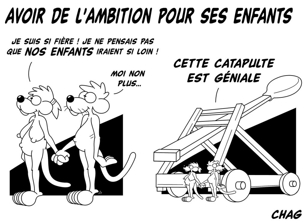 dessin humoristique parents image drôle ambition enfants