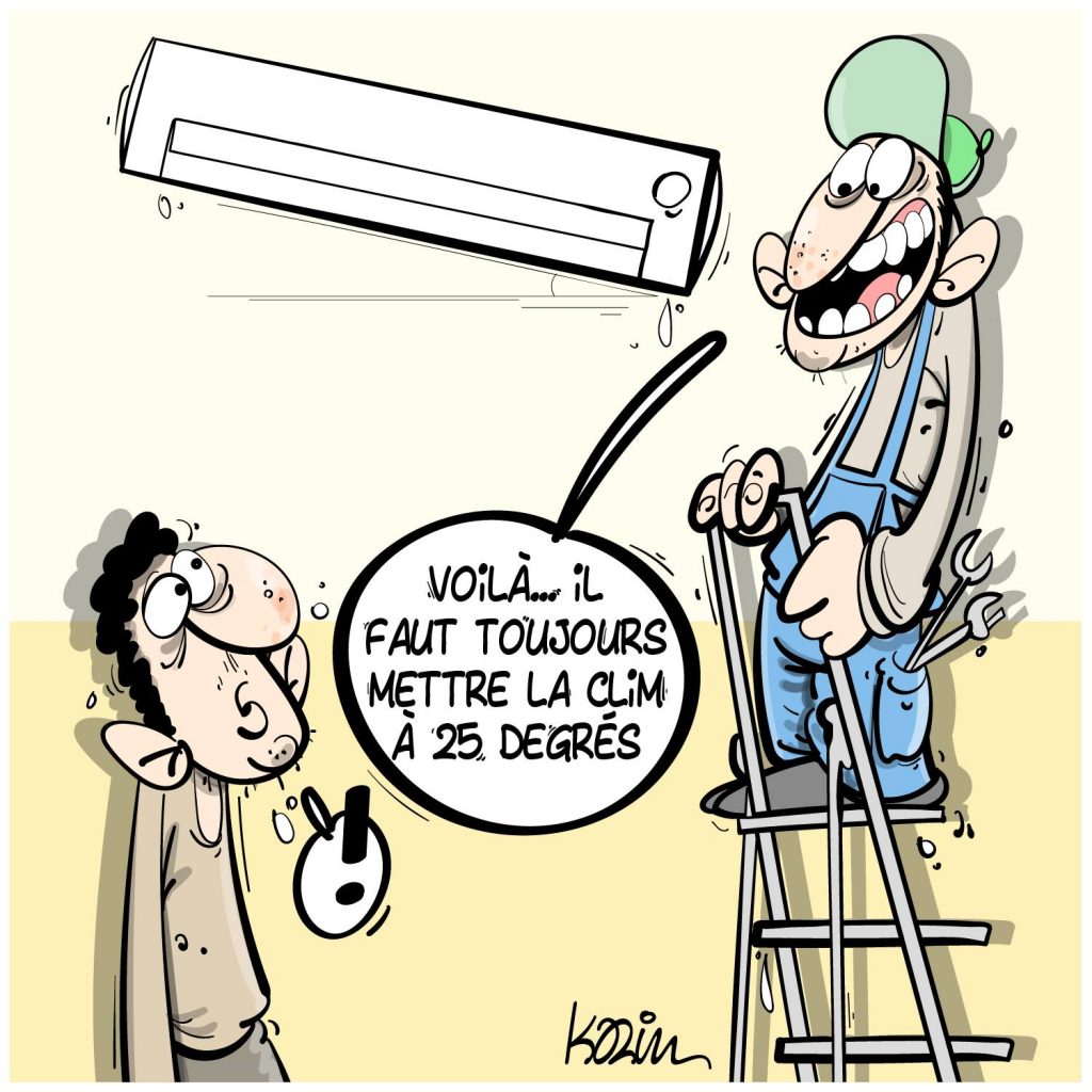 dessin presse humour écologie image drôle bon usage climatisation