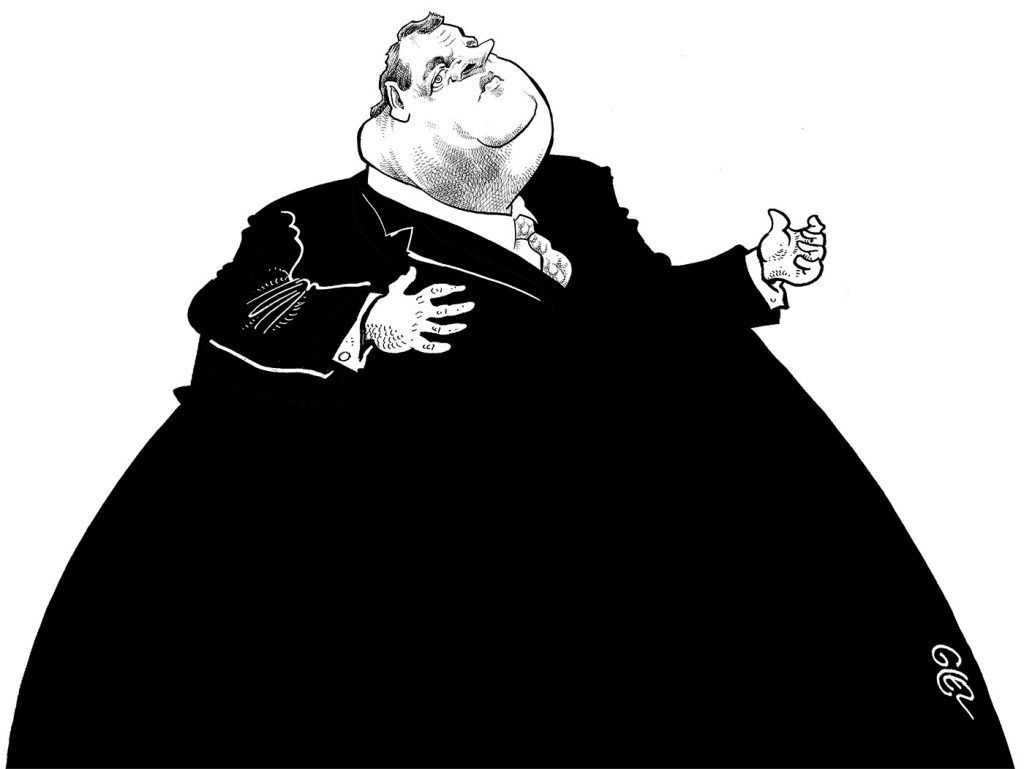 dessin presse humour candidature Chris Christie image drôle présidentielle américaine