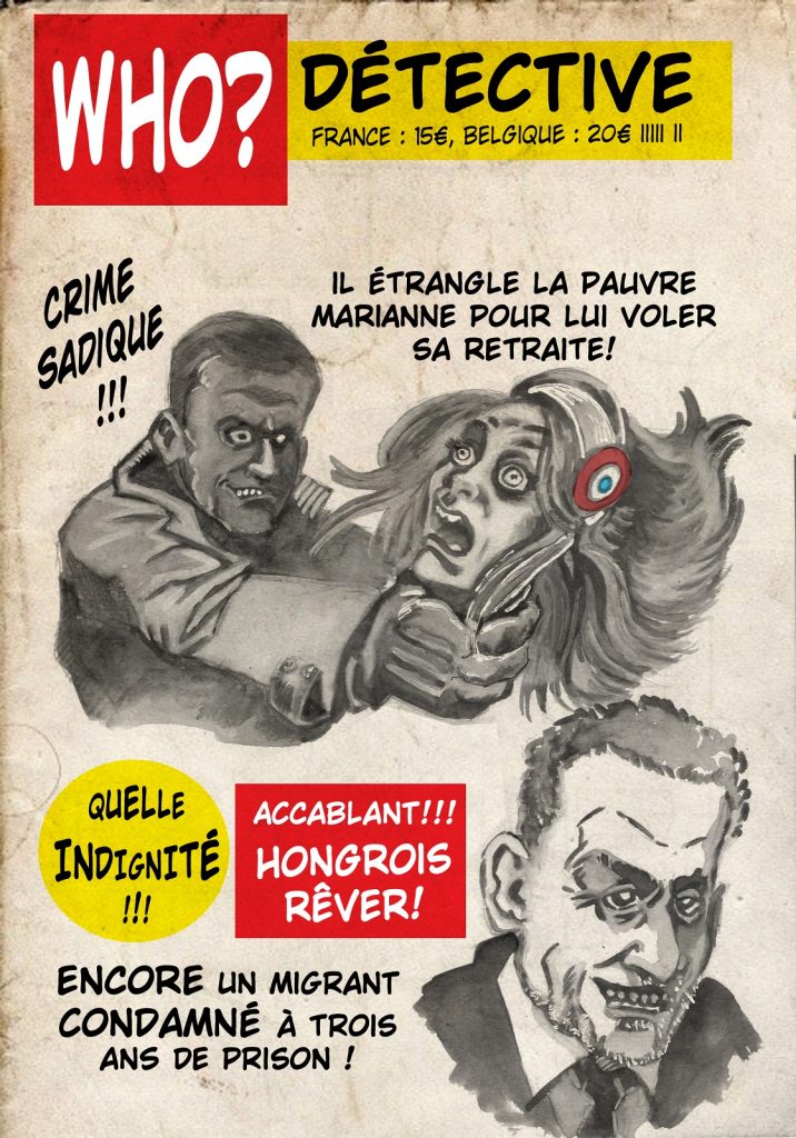 dessin presse humour réforme retraites Emmanuel Macron image drôle condamnation Nicolas Sarkozy