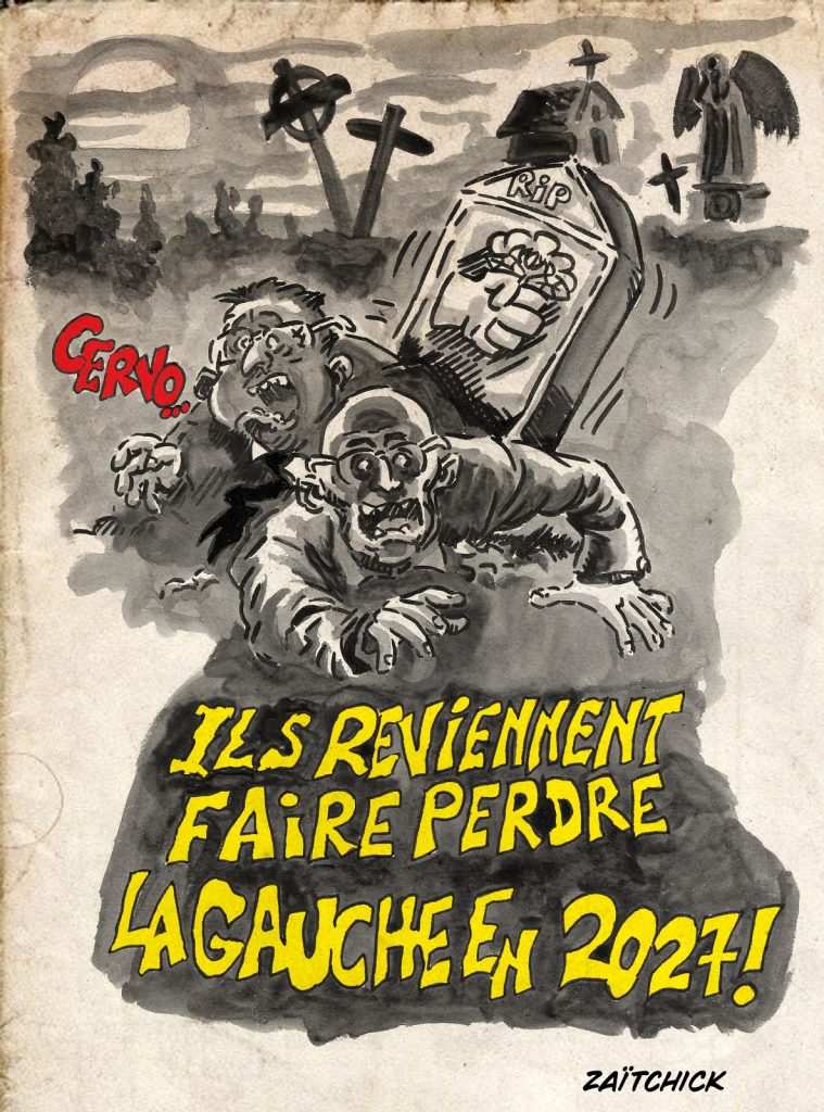 dessin presse humour François Hollande Bernard Cazeneuve image drôle retour politique