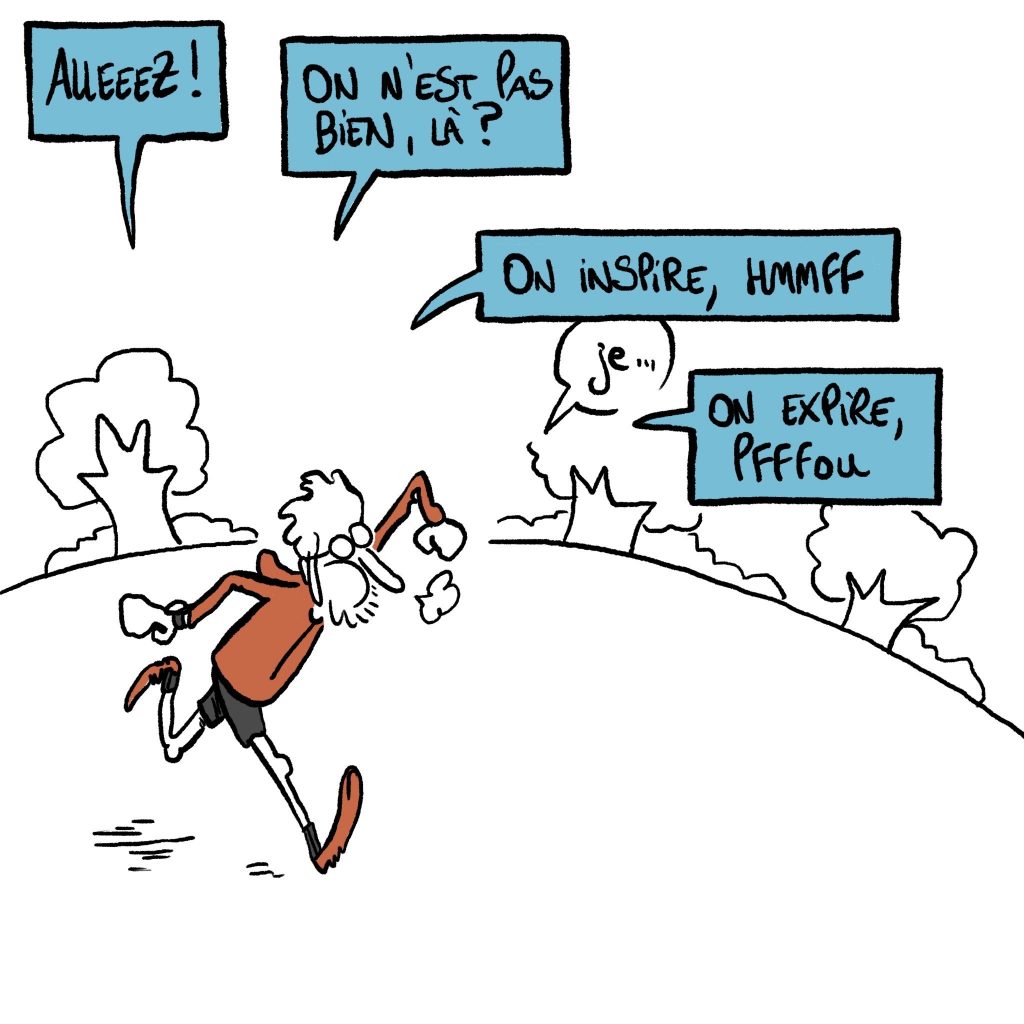 dessin humour quarantenaire image drôle sport allergies