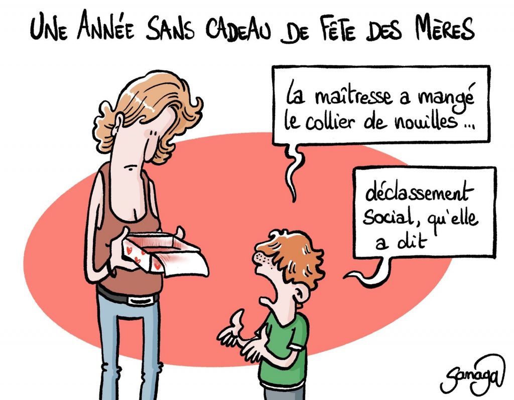 dessin presse humour fête des mères image drôle déclassement social