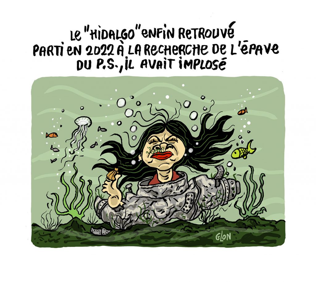 dessin presse humour implosion sous-marin Titan image drôle épave Titanic Anne Hidalgo