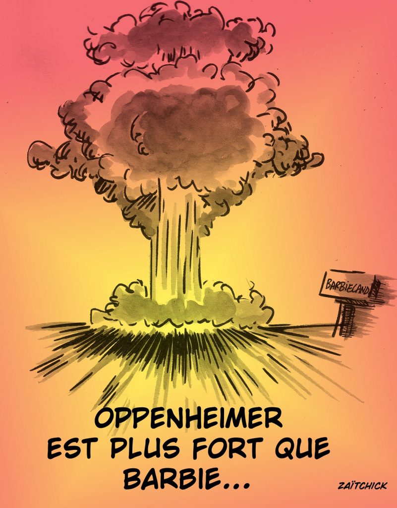 dessin presse humour Barbie image drôle Oppenheimer