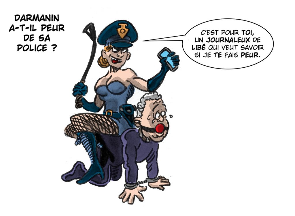 dessin presse humour émeutes pillages image drôle Gérald Darmanin violences policières