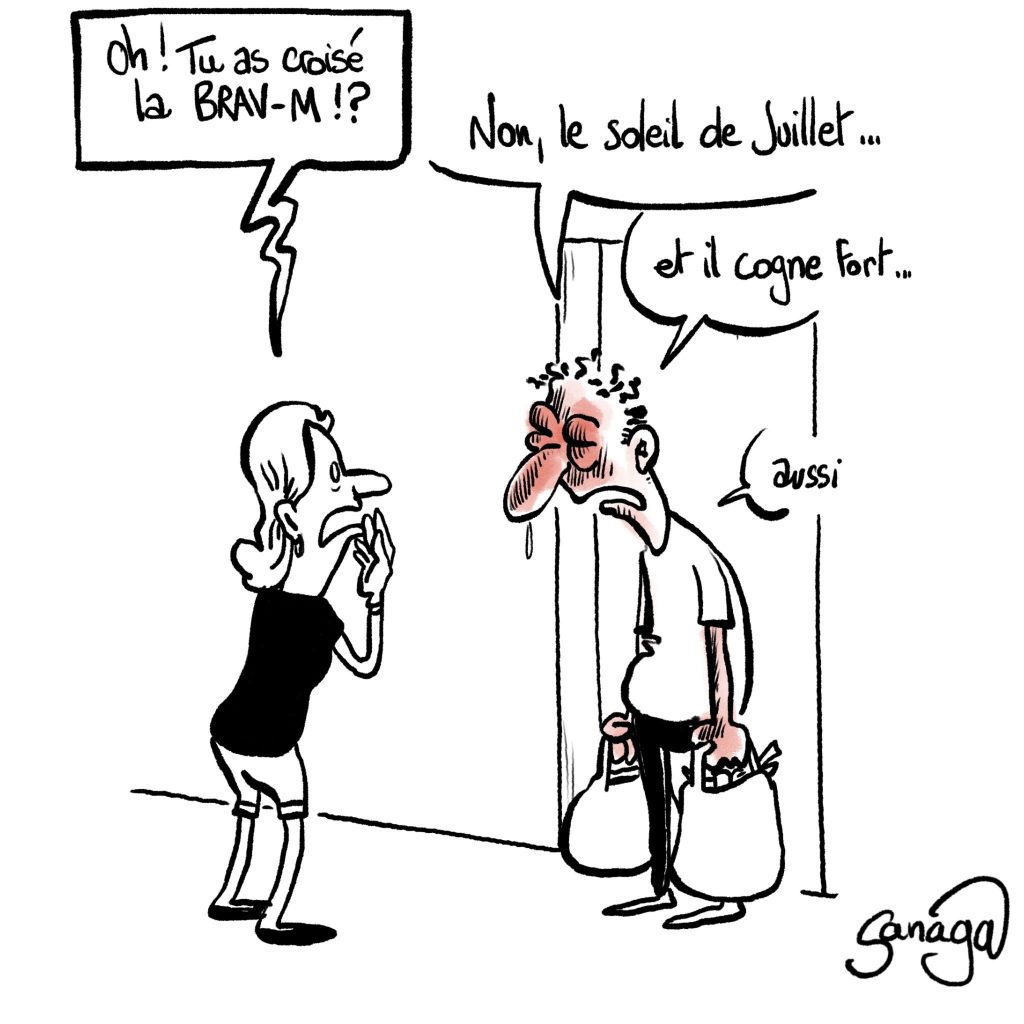 dessin presse humour violences policières image drôle soleil juillet