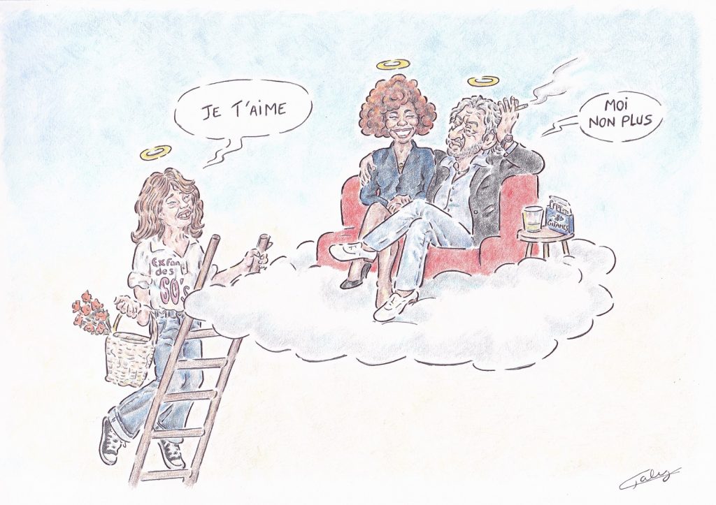 dessin presse humour décès Jane Birkin image drôle Serge Gainsbourg