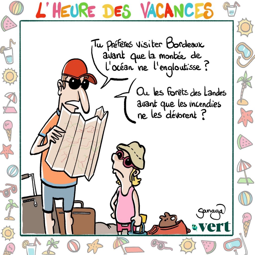 dessin presse humour vacances image drôle changement climatique