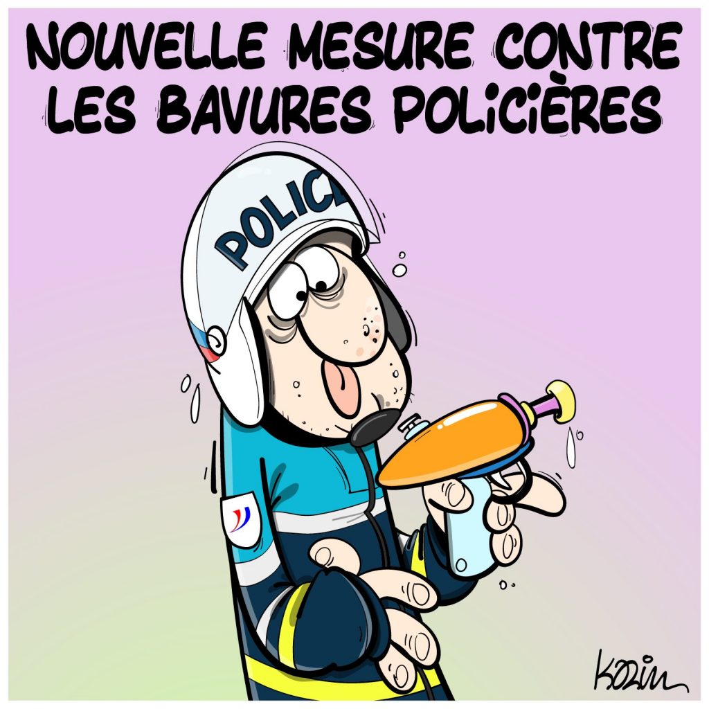 dessin presse humour Nahel refus d’obtempérer image drôle bavures policières