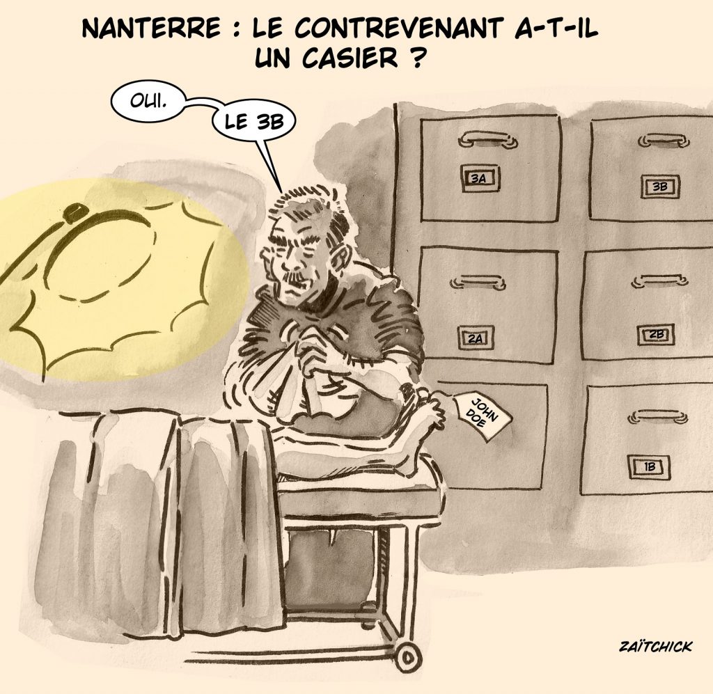 dessin presse humour mort Nahel Nanterre image drôle refus d’obtempérer violences policières