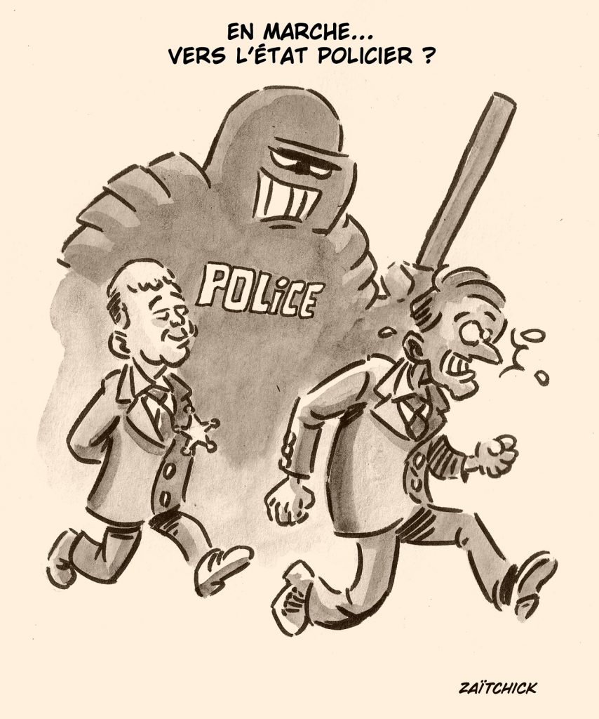 dessin presse humour violences policières image drôle état policier