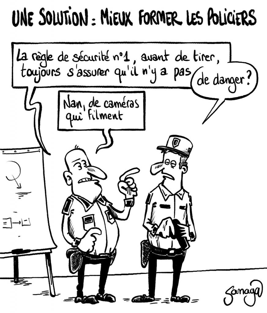 dessin presse humour mort Nahel Nanterre image drôle violences policières