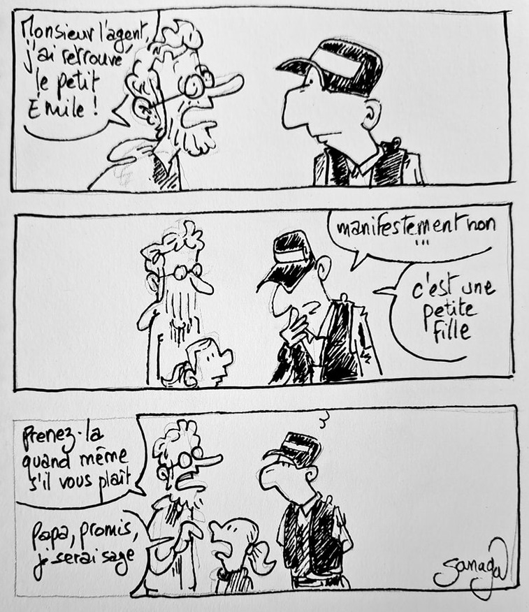 dessin presse humour vacances image drôle disparition petit Émile