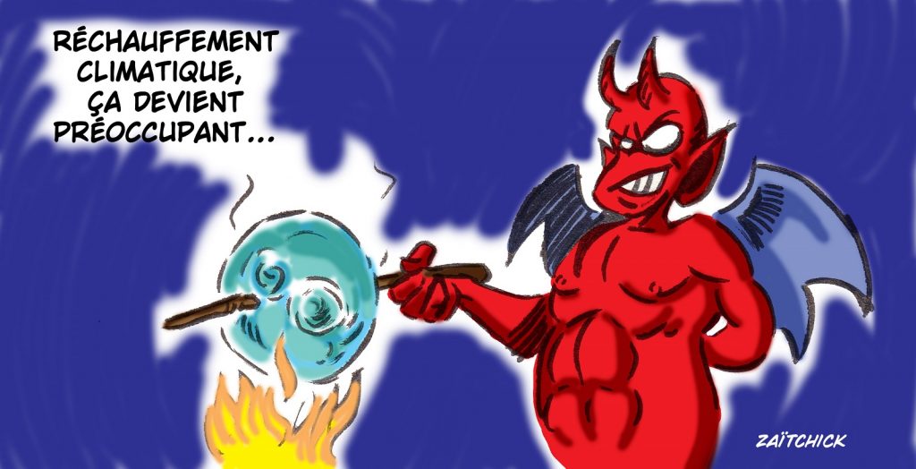 dessin presse humour canicule image drôle réchauffement climatique
