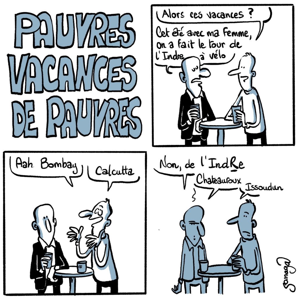 dessin presse humour pauvreté image drôle vacances France