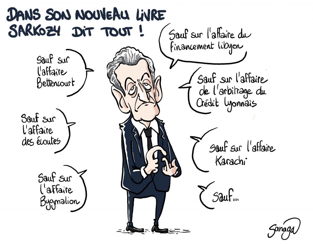 dessin presse humour nouveau livre image drôle Nicolas Sarkozy