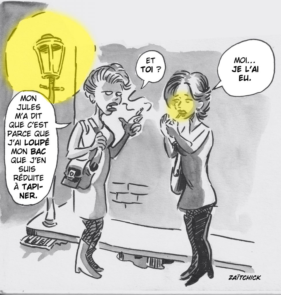 dessin presse humour Baccalauréat image drôle prostitution