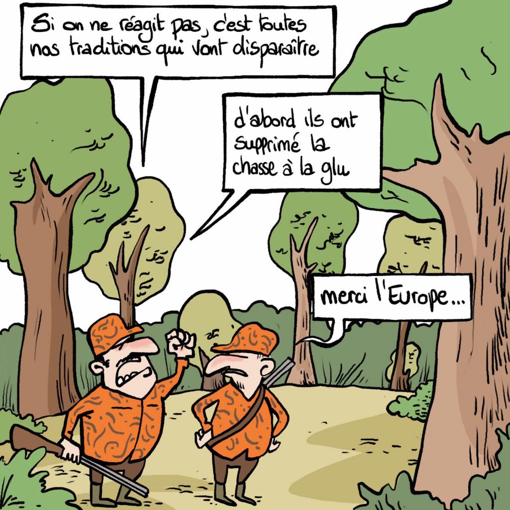 dessin presse humour tradition image drôle chasseurs