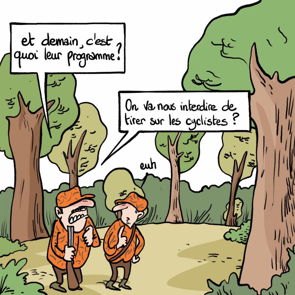 dessin presse humour tradition image drôle chasseurs