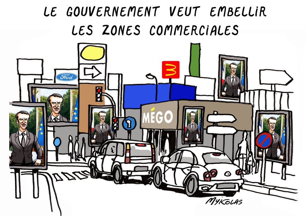 dessin presse humour embellissement image drôle zones commerciales