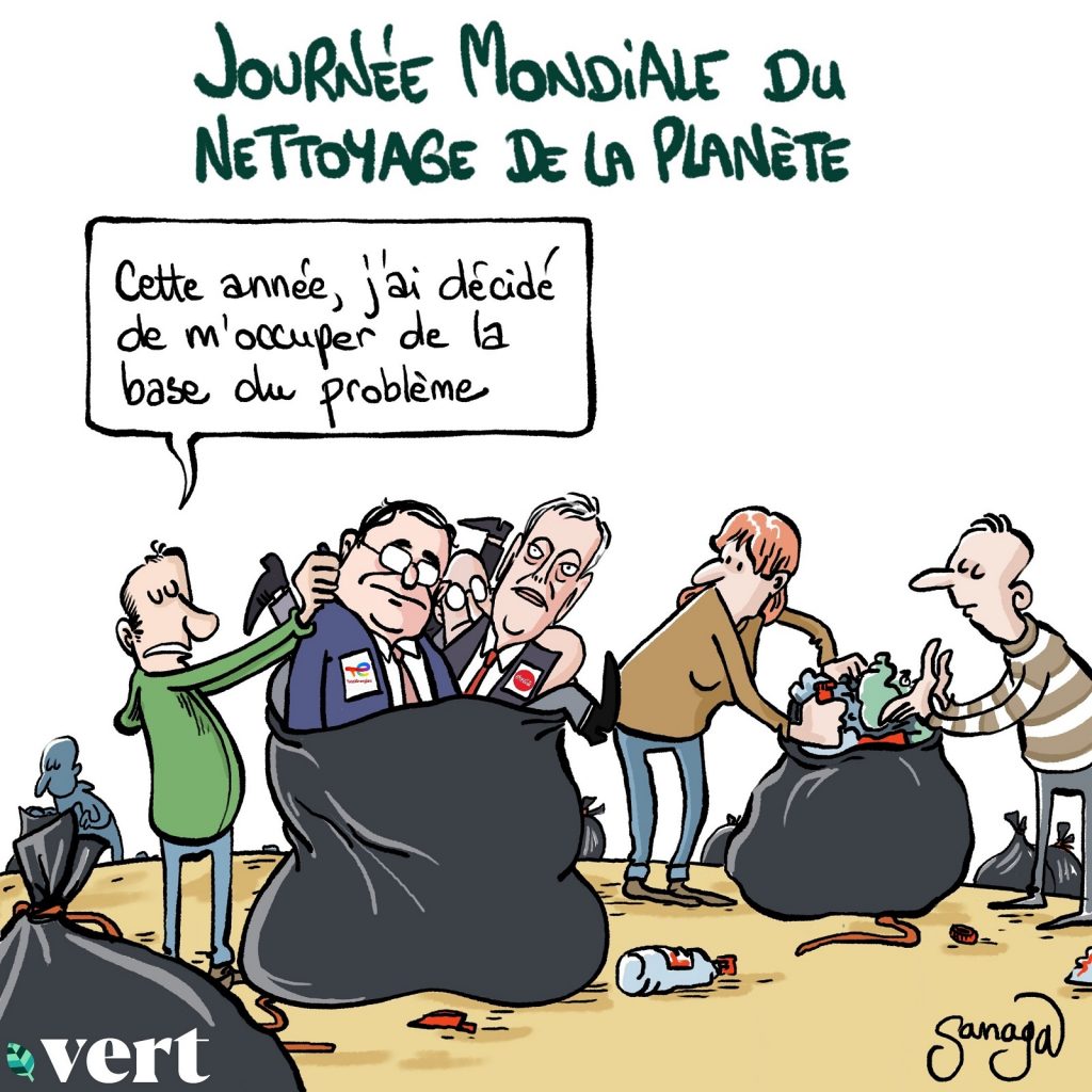 dessin presse humour journée mondiale image drôle nettoyage planète